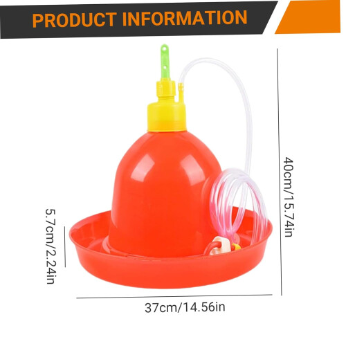 Chicken Waterer, automatic plastic poultry with inner 9.5mm water pipe for birds Ref: 8145 1