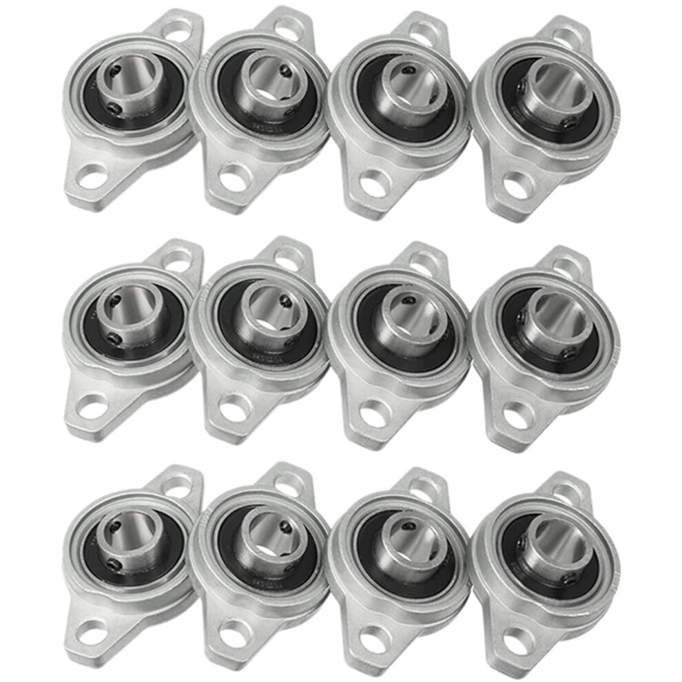 Kfl001 12 Mm Selfaligning Pillow Block Bearing With Zinc Alloy Flange Bearings Rhombic Bearing Housing Pack Of 12 Ref: 5265 9365049135375