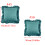 Square Pillowcase 3D Ruffled Pillow Shams-Black 50CM 3