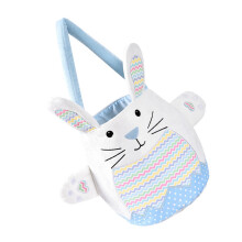 Sac de rangement décoratif sur le thème du lapin, panier en-Bleu