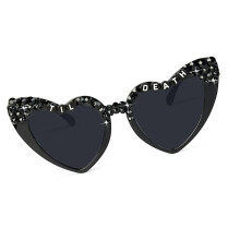 Lunettes de fête en forme de cœur, cadeau-Noir jusqu'à la mort