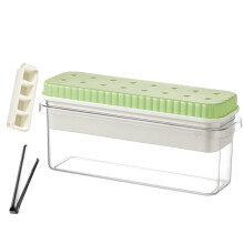 Square Ice Cubes Mould Food Grade Silicone Mold-Green 4 grids