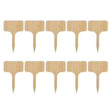 Cartelli per piante resistenti per uso interno ed esterno, etichette in bambù a forma di cuore con rivestimento resistente agli agenti atmosferici,