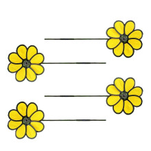 4PCS Wheel Wind Spinners Garden Decors Bird Deterrents Lawn-Gelb
