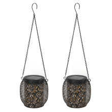 Waterproof Garden Ornament Solar Lantern Outdoor Hanging Light Decorative Elegant LED Lighting With Versatile Hanging Options And Automatic Night Illu