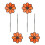 Moulin à vent décoratif extérieur, 4 pièces, décorations-Orange 1