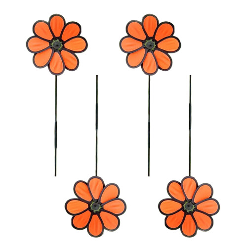 Moulin à vent décoratif extérieur, 4 pièces, décorations-Orange
