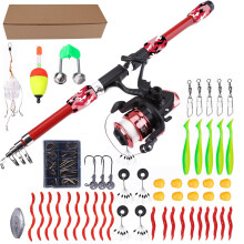 Kinder fishing rod 55piece telescopic lightweight set for freshwater fishing Ref: 5660