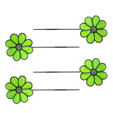 4 Stücke Windmühle Tuch Spinner Garten Ornamente Kinder-Grün