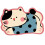 Quick Absorb Bath Mat With Lovely Kitty-Floral cat shape 40CM 1