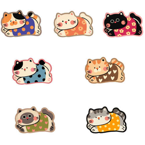 Quick Absorb Bath Mat With Lovely Kitty-Floral cat shape 40CM 1