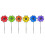 Packung mit 4 Rad-Windspiel-Gartendekorationen, rotierender-Rot 2