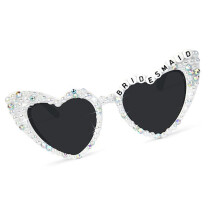 Party-Brille, Braut-Party-Sonnenbrille,-Weiße Brautjungfer