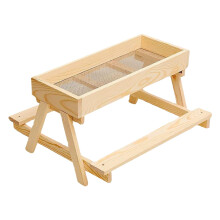 Wooden Chicken Feeder, Livestock Feeder, Wooden Feeder, Mesh Floor Stand, Easy to Clean, 37.5 x 37.5 x 21 cm, for Poultry Ref: 4572