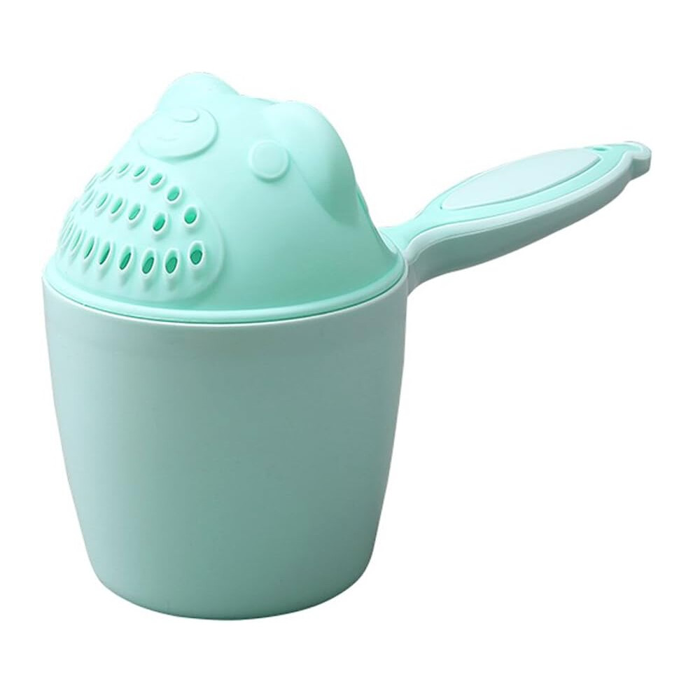 Cute Fish Design Stable Concave Bottom Baby Rinse Cup For Hassle-Free Hair Washing, Silicone Shampoo Flusher Offers Detachable Design For Conven Green