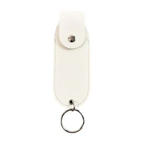 Pepper Sprays Keychain Holder Weather Resistant PU-White