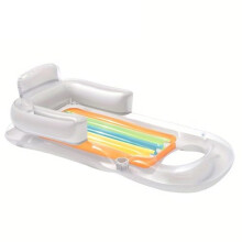 Inflatable Pool Lounger Floating Lounge Chair with Cup Holder White Ref: 7999