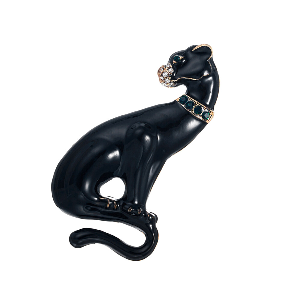 Sleek Panther Design Brooch Adjustable Zinc Alloy Pin Adjustable