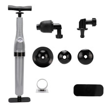 Air Drain Blaster For Toilet Sink, High Pressure Toilet Plunger With Real Time Pressure Display Multi Purpose Drain Unclogger Tool For Bathroom Kitche