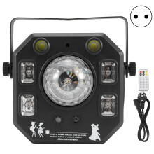 Lâmpada de Natal LED para decoração, luz de festa controlada por DMX com efeitos estroboscópicos UV ativados por som, luminária de palco com