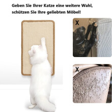 Klorebrett til katt, avtakbare nøtter, klorebrett til katt med naturlig sisal for innekatter, miljøvennlig materiale med sklisikker bakside