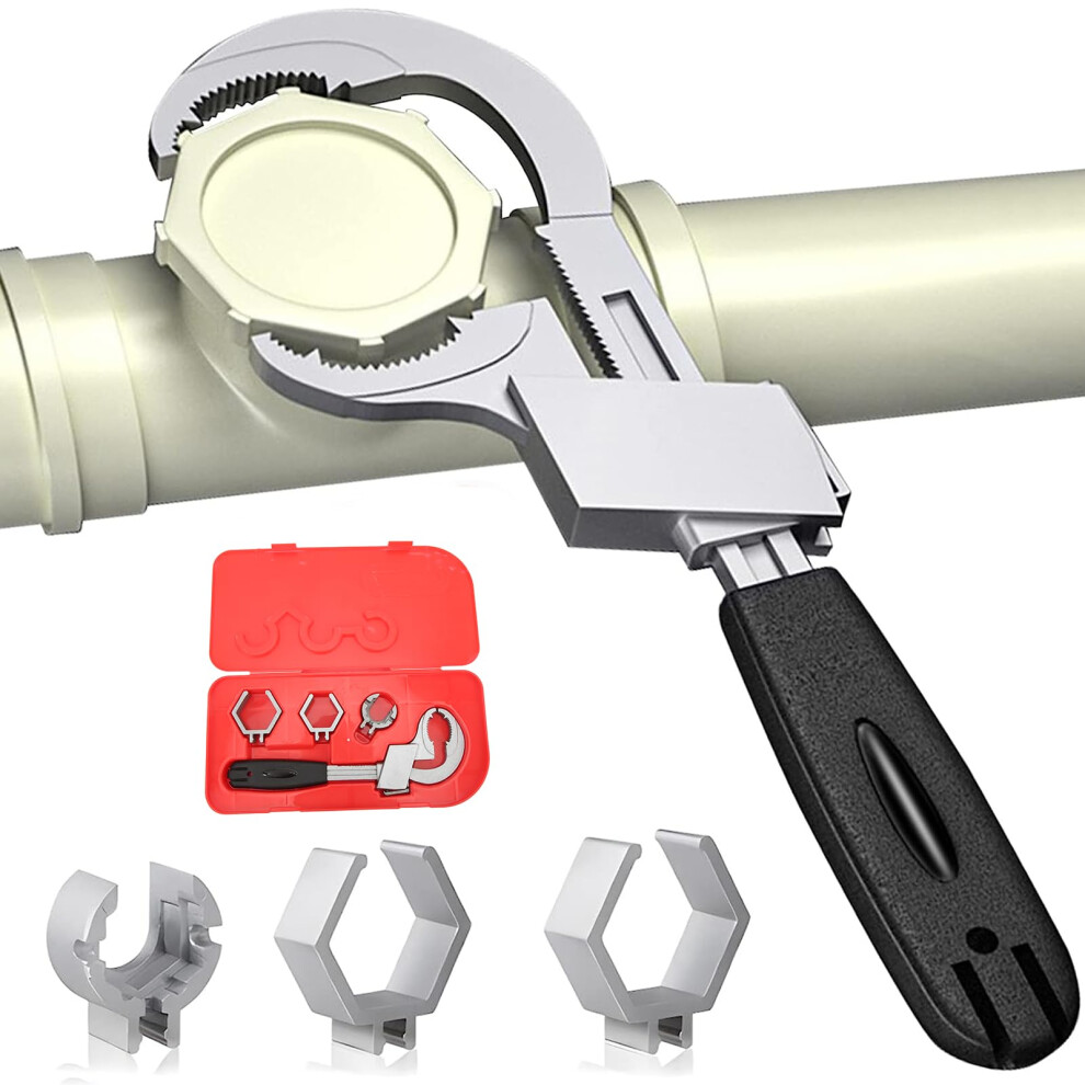 Universal Adjustable Double End Wrench, Multifunctional Bathroom Key, 80Mm Open End Spanner Adjustable Spring For Disassembly And Assembly 9365049137430