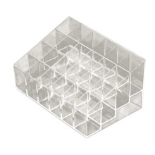 Porte-rouge à lèvres en acrylique transparent pour usage professionnel, organisateur de cosmétiques en acrylique renforcé pour un rangement peu