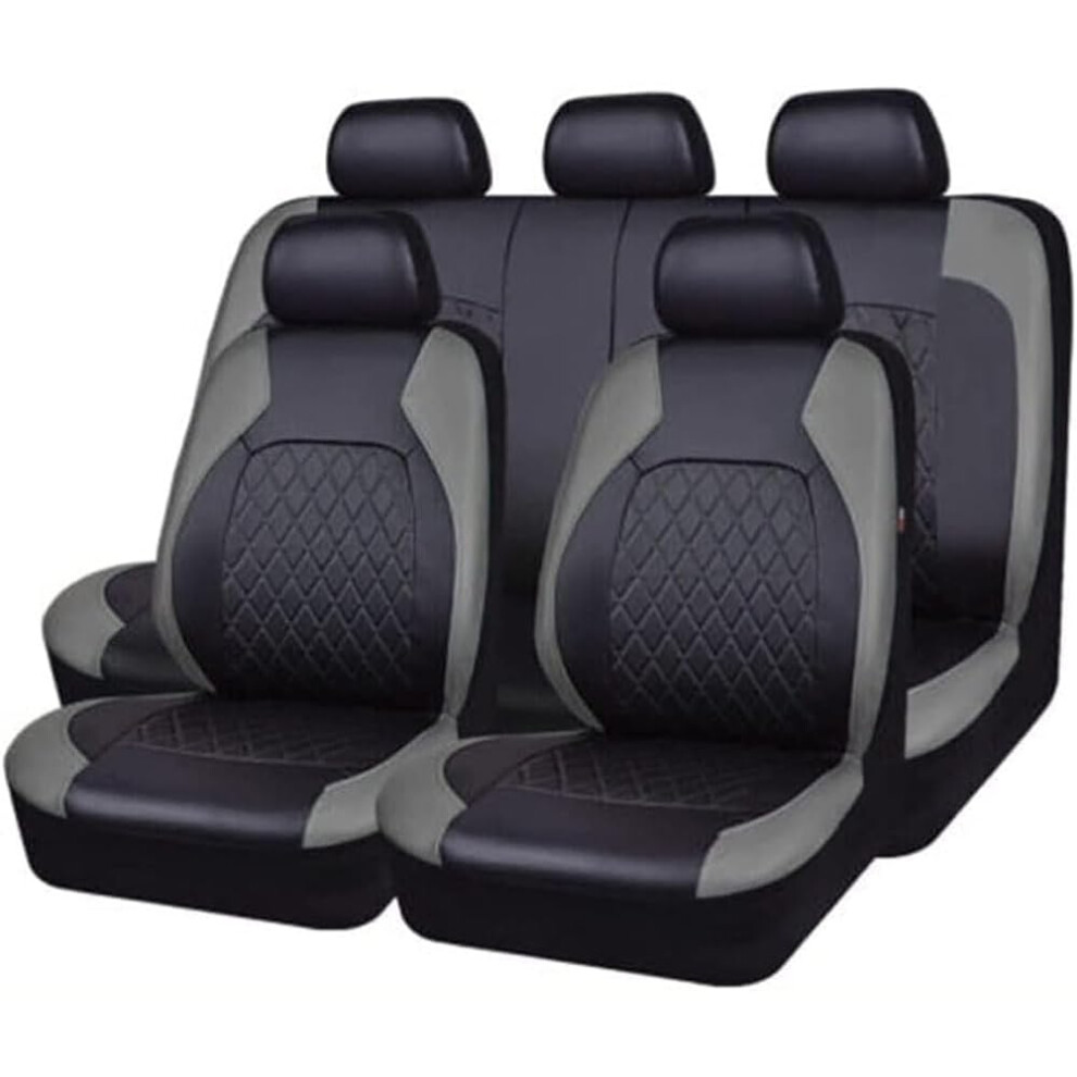 Car Seat Set For Dacia Duster 1St 2Nd Gen Hm/Hs, 2010, Leather Seat Cover Sets Gray 9119770881960