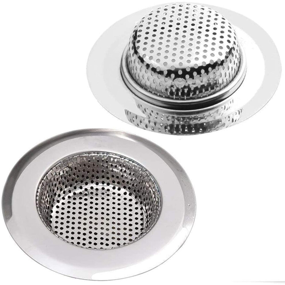 Heavy-Duty Drain Filter, Stainless Steel Kitchen Sink Strainer With Anti-Clogging Shield, Ideal For Kitchen Bathroom Sinks, Non-Deforming Stainless 9048212400479
