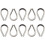 Triangular cable clamps, rigging accessories, fastening, workpiece, cable, wire rope, protective sleeve, durable, thimble, 10 pieces Ref: 1188 2