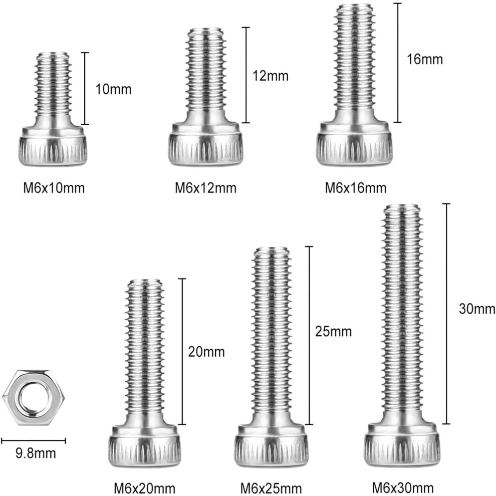 Precision Fastening Solution, 304 Stainless Steel Metric Screws Assortment For Diy Projects, Corrosion Resistance, High Stress Applications, Ideal 9048212401223