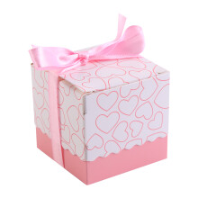 Scatole decorative quadrate rosse per dolcetti, ideali per matrimoni e feste di compleanno, eleganti scatoline per bomboniere in stile cinese con