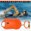Swimming Buoy  Kayaking Float Bag, Waterproof NonSlip Pull Buoy, Adjustable Strap 2