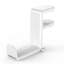 Acessório versátil para jogos, suporte dobrável para fones de ouvido, ideal para economizar espaço e manter a mesa organizada, capacidade de