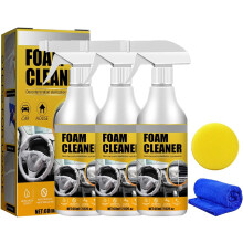 MultiPurpose Foam Cleaner, All Around Foam Cleaner, Car Interior Foam Cleaner, Car Seat Foam Cleaner Spray (3 Pieces) 3 pieces.