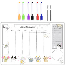 1Satz Acrylic Memo Board Wipeable Memo Board for Weekly Planning Transparent Writing Board for Office and School Push Pins and Whiteboard Marker