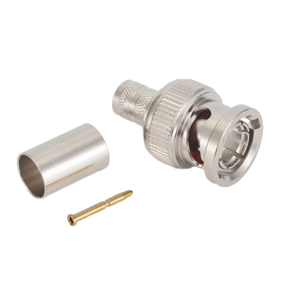 Copper Bnc Rg58 Rg59 Rg60 Signal Adapter Bnc Plug Crimp 7704000524704