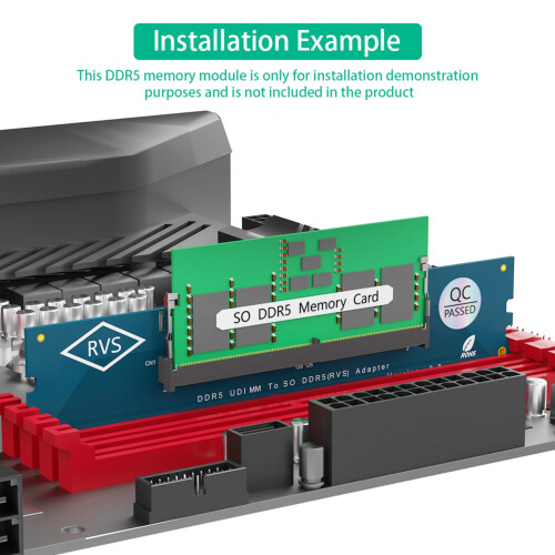 Laptop DDR5 Memory SO-DIMM to PC Desktop DIMM Expansion Adapter 1