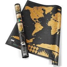 Deluxe Edition Travel Scratch Off World Map Poster Magazine Personalized Gift Journal