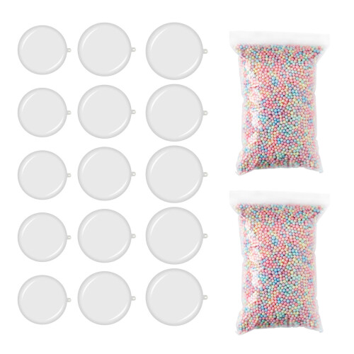 15 Stück transparente Ornament-Kugeln, befüllbare-Set 2