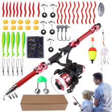 Fishing rod for 55piece telescopic lightweight fishing set for freshwater