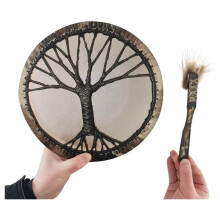 Shamanic Hand Drum, Handmade Shaman Drum, Tree of Life Tambourine, Essential Drum