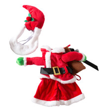 Santa Hat Outfit for Dog Cats Christmas Pet Costume Stage-M