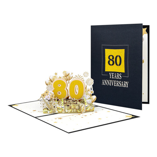Distinctive 3D Anniversary Greeting Card Elegant Anniversary-80