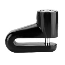 Lucchetto antifurto per freno a disco, robusto, in lega d'acciaio, per bici, scooter e moto, con due chiavi, colore nero.