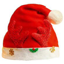 Rendieren/Sneeuwpop Kerst Kerstman Caps Nonwoven-rode geweihoed