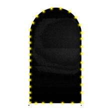 Archways Photo Backdrop with LED Lights for Wedding-7.2ft Black