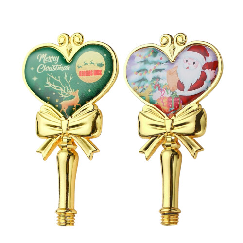 7Pcs Christmas Themed Stamp Handle Replaceble Metal-Santa Claus 1