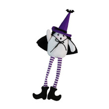 Soft Halloween Witch Hat Long Legged Doll Ornament-purple hat