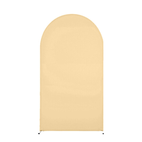Spandex Arch Cover Set Round Top Backdrop Stand-Champagne 5ft